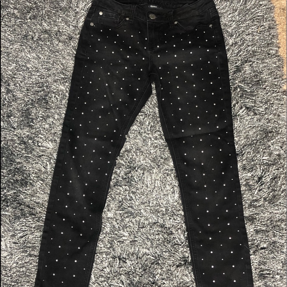 Black studded rampage jeans